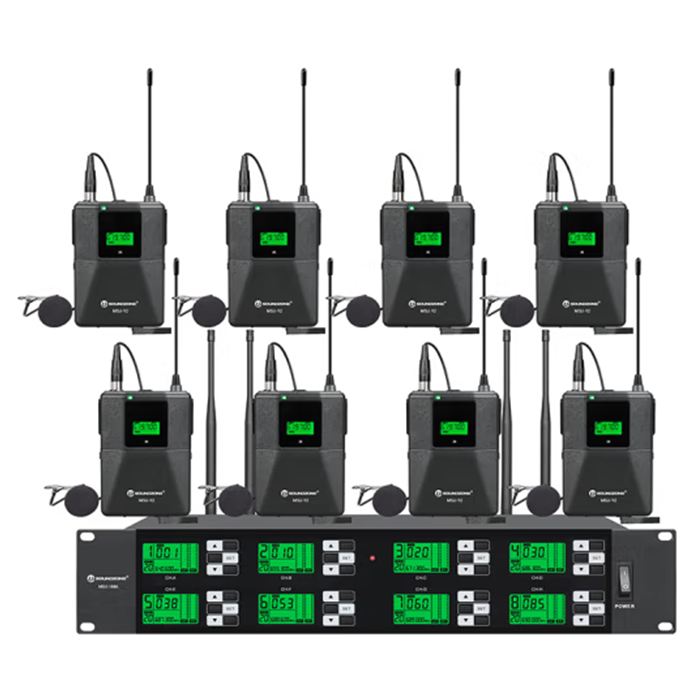 MSU-1886  无线一拖八领夹话筒
