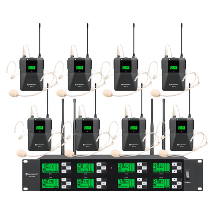 MSU-1886  无线一拖八头戴话筒